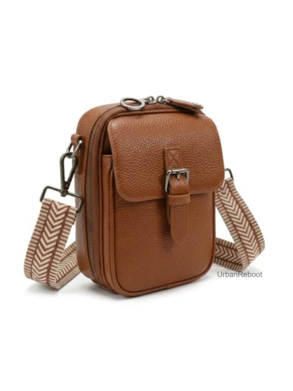 RFID Crossbody Bag Vegan Leather Mini Purse Adjustable Guitar Strap Wide Strap